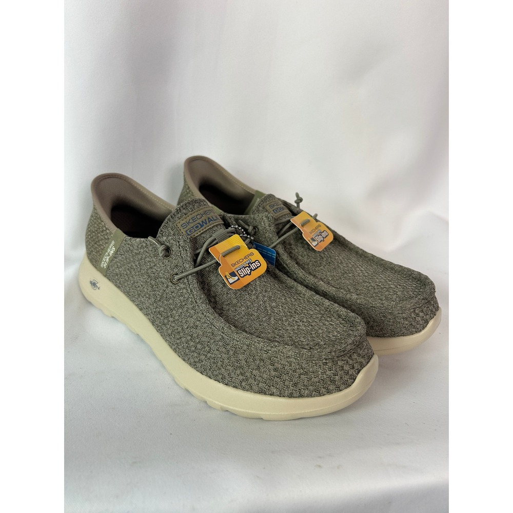 Skechers Go Walk Max Halcyon Taupe Hands Free Slip-Ins Walking Shoes Mens 8.5